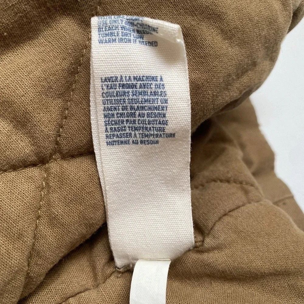 Vintage American Eagle Hooded Utility Field Jacket Size L Brown Canvas Military